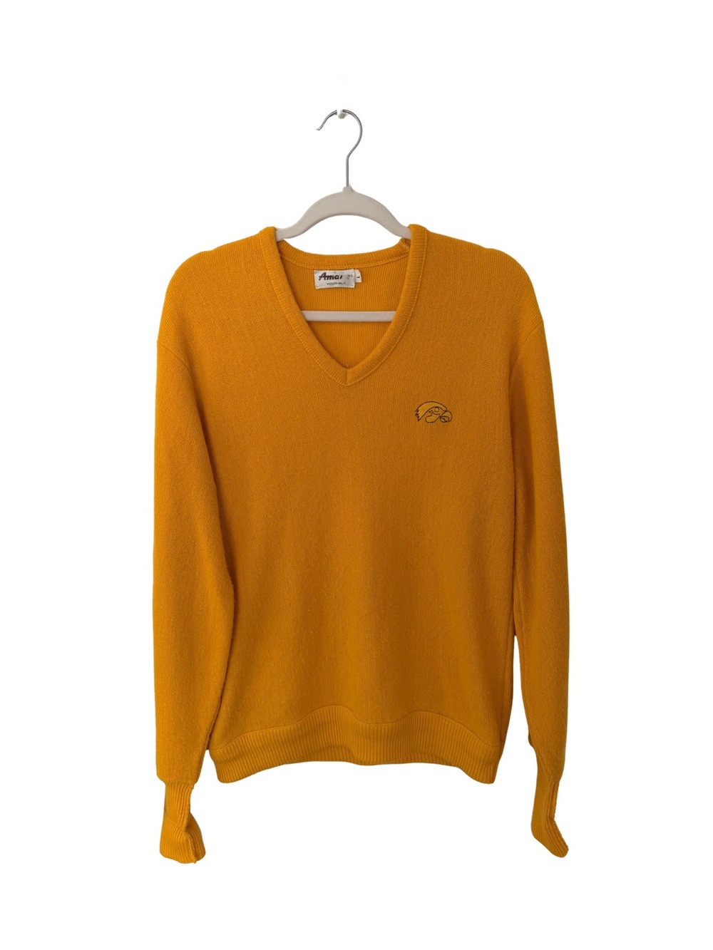 VTG Amana Woolen Mills Acrylic Iowa Hawkeyes Logo Pullover Sweater Size L
